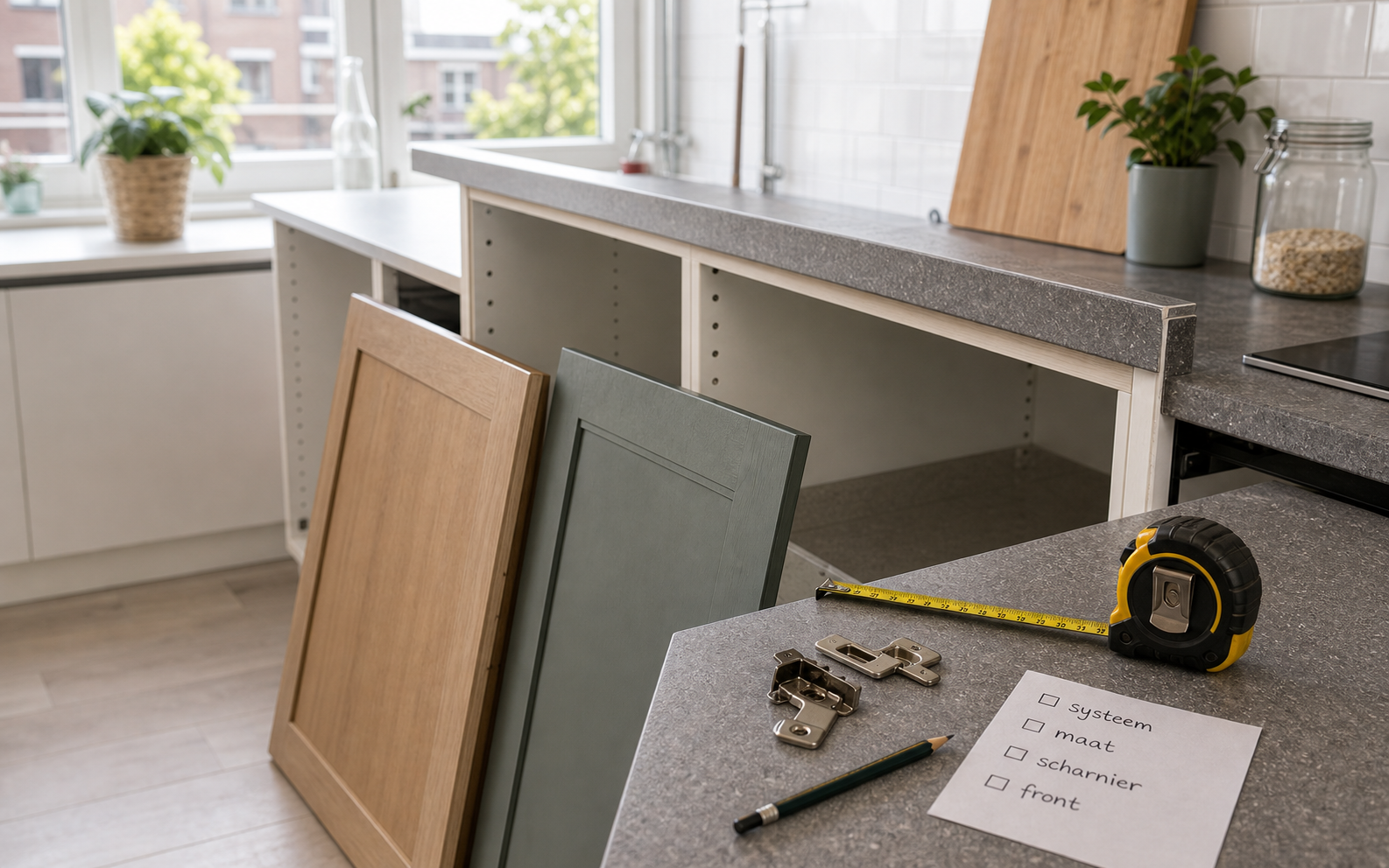 IKEA keukenfronten vervangen met systeem, maat, scharnier en frontcheck